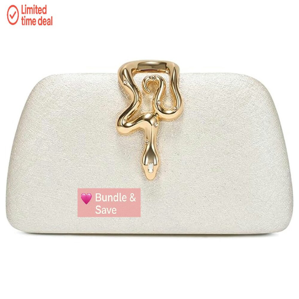 Glitter Hard Shell Clutch with Detachable Chain Strap for Evening Events